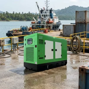 180KW 225KVA Single Phase 50hz 380v Silent Diesel Generator Set EU3 Cert for Southeast Asia Offshore Supply Station