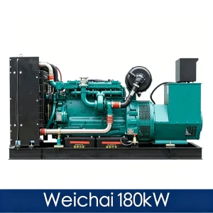 180kW 225kVA Low Noise Powered by Weichai for Farm Open Type Diesel Generator
