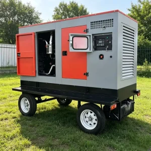 180kW 225kVA Weichai Silent Trailer Diesel Generator 3 Phase Low Noise Soundproof Canopy 4 Wheel Mobile Genset for Outdoor