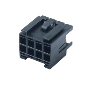 (185847 2) Black 8 Pin Female 6.3 Series Auto Plastic Housing Wire Harness Cable Connector