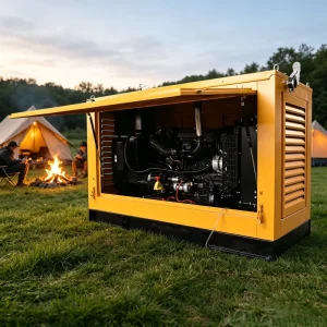 18kW 20kW 25kVA Diesel Generator Set Portable Super Silent Type Weatherproof Canopy 8 12H Run Time for Camping Farm Construction