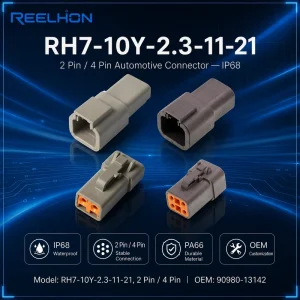 2 4 Pin Automotive Plug Socket Waterproof Wire Harness DTP04 2P DTP06 2S DTP04 4P DTP06 4S Deutsch DTP Series Auto Connector