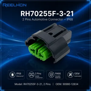2 Pin Female Auto Waterproof Wire Plug Car Fog Lamps Socket H11 H9 M6 Connector 6189 0935