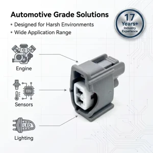 2 Pin Female Electric Harness Connector 6189 0611 Fuel Injector Knock Sensor Automotive Connector for Toyata