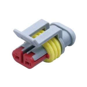 2 Pin Female Waterproof Wiring Harness Automotive Housing Connector (282080-2) Plastic Auto Connector PA66 SI Grey