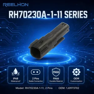 2 Pin Male Front Bumper Radar Probe Connector Copper DJ70230A 1 11 Auto Socket Wiring Harness Electric Housing Plug