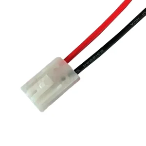 2 Pin White Auto Wire Harness Plug Connector with Brass Contact PA66 Wires