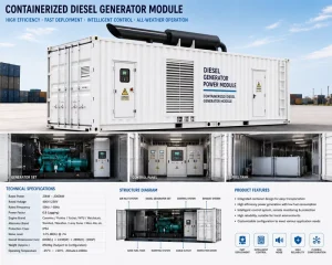 2000kW 2500kVA 40ft HQ Containerized Diesel Generator CE&UL Certified Low Noise Fast Deployment Industrial Backup Power