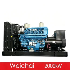2000kW 2500kVA High Efficiency Fast Startup Open Type Diesel Generator Set