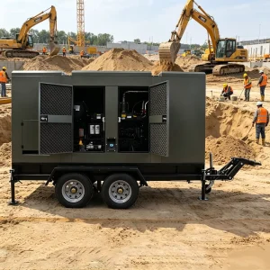 200kW 250kVA Trailer Type Diesel Generator Set with ATS Remote Monitoring Heavy Duty Mobile Power Station for Outdoor Emergency