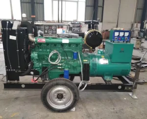 20KW 25KVA 4 Cylinder Ricardo Diesel Engine Copper Alternator Open Movable Mobile Diesel Generator with 2 Wheels Trailer Parts