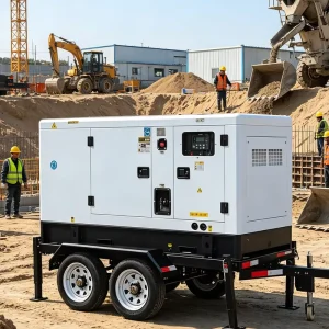 20KW 30KW 50KW Silent Diesel Generator TT198FA Engine 1 Phase 3 Phase Portable Mobile Power Genset CE ISO9001