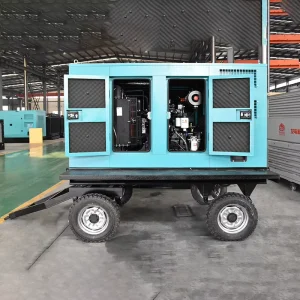 20kw 22kw 25kva 30kva Mobile Generator Set Trailer Type Rainproof Canopy IP23 for Construction Site Emergency Power