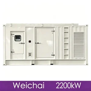 2200kW 2750kVA 24/7 Backup Power Powered by Weichai for Mining Soundproof Silent Type Diesel Generator Set