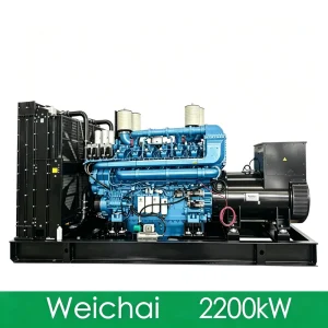 2200kW 2750kVA Engine ATS Powered by Weichai for Heavy Industry Open Type Diesel Generator Set
