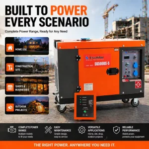 220V 380V 110V 5KVA 4.5KW 4.6KW 5KW 5.5KW 6KW 6.5KW 7KVA Portable Super Silent Diesel Generator