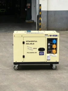 220V Portable Control Panel 15kVA Diesel Generator