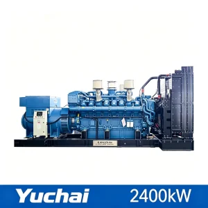 2400kW 3000kVA Open Type Low Fuel Consumption Diesel Generator Set 3 Phase Water Cooled 50Hz 60Hz for Power Station