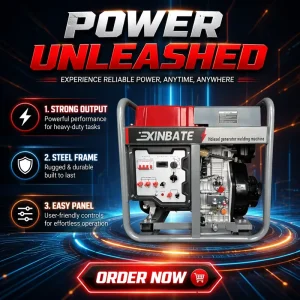 250A DC Diesel Power Electric Welding Machine Open Frame Generator Air Cooling System Electric Start