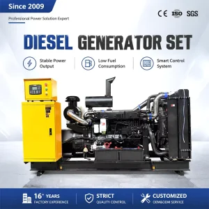 250kVA 200kW Open Frame Diesel Generator 1500rpm 3 Phase Heavy Duty Industrial Power Source ATS for Mining Factory Use 50/60Hz