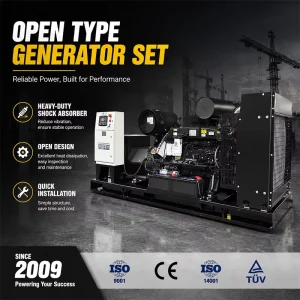 250kVA 200kW Open Frame Diesel Generator Weichai Powered 1500rpm 50Hz 60Hz Professional Industrial Electricity Station
