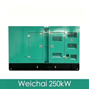250kW 312kVA Weichai High Output Heavy Duty Soundproof Silent Type Diesel Generator Generador