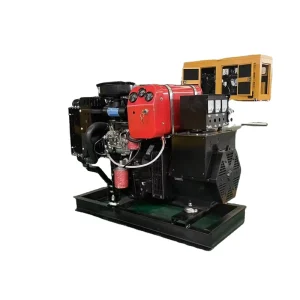 25kW Twin Cylinder Diesel Generator Set 1800 RPM 12V DC Electric Start Small Fuel Tank
