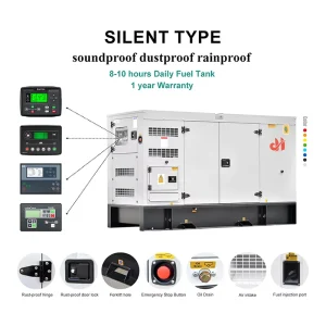 25kva 50kva 80kva 100kva 380/220V AC Three Phase Silent Type Diesel Generator