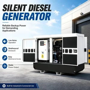 25kva Silent Diesel Generator Set 30kw 50kw 3 Phase Electric Power for Factory and Construction Backup Standby