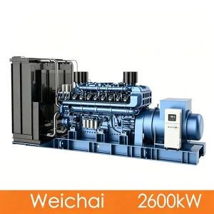 2600kW 3250kVA Pure Copper Open Type Diesel Generator Set for Power Plant