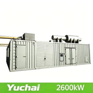 2600kW 3250kVA Silent Type High Efficiency Yuchai Diesel Generator Set 3 Phase Water Cooled Electric Start for Power Station