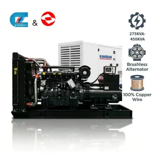 275KVA 450KVA 50Hz 3 Phase 4 Wire Industrial Diesel Generator Set 95% Efficiency