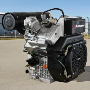 27hp Diesel Engine 2V95F Electric Start Tapered Shaft for Generators 18.8KW 19.8KW V-twin Air Cooled Engine