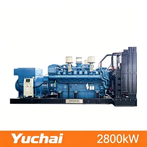 2800kW 3500kVA Open Type 100% Copper Brushless Yuchai Diesel Generator Set 3 Phase Water Cooled 50Hz 60Hz for Power Station