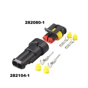 282080 1 282104 1 2 Pin Superseal 1.5 Series Waterproof Male Female Auto Connector for Car