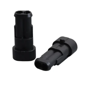 282104 1 2 Pin Auto Wire to Wire Connector Automotive Black Housing