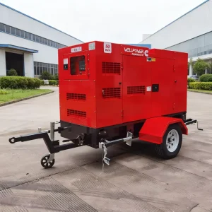 3 Phase Mobile Type Diesel Generator on Trailer 30 65kVA ISO CE Certified 1 Year Warranty