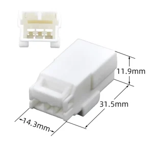 3 Pin Male Female Brass Automotive Wire Harness Connector with PBT Housing High Conductivity IP20 Rated 300V 5A
