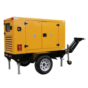 30-50kW Trailer Mounted Diesel Generator Silent Type Mobile Power Station for Construction Site Emergency Backup