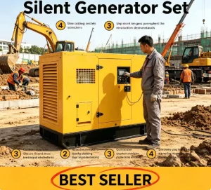 30 KVA 24kW Low Noise Silent Diesel Generator Construction Site Power