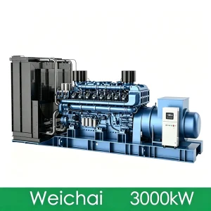 3000kW 3750kVA High Efficiency Fast Startup Industrial Open Type Diesel Generator Set