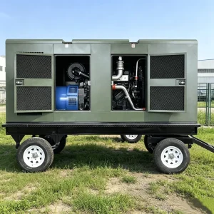 300KW 350kW Weichai Trailer Diesel Generator Set Heavy Duty Weatherproof Canopy Mobile Genset IP23 for Outdoor Construction Site