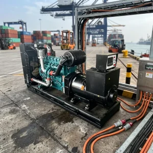300KW 375KVA Single Phase 3 Phase 50HZ 60HZ Silent Generator Set for Port Terminal Operating Devices