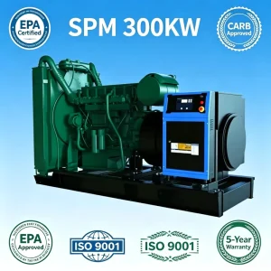 300kW 375kVA Silent Open Frame Diesel Generator Set with ATS 60Hz 50Hz for Commercial Industrial Emergency Standby Power