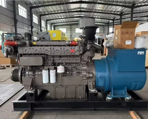300kW Marine Diesel Generator 50Hz Auto Start Remote Control Silent Type Open Frame Boat Generator Set