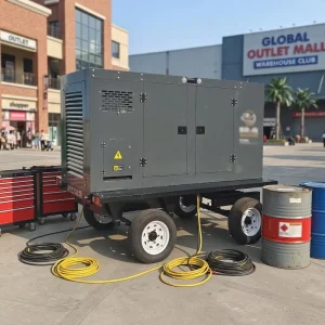 300kw 400kw 500kw Trailer Mounted with ATS 3 Phase 300 Kva Diesel Generator for Outdoor Use
