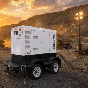 30KVA 24KW Mobile Type Diesel Generator 1500RPM AC Single Phase CE Certified Trailer Type Diesel