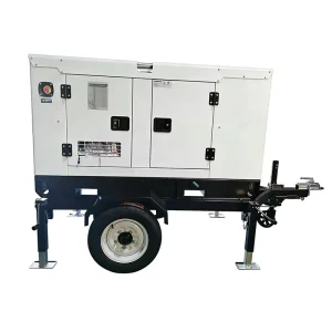 30KVA Silent Trailer Type Diesel Generator Set Portable Mobile Generator
