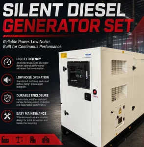 30kVA 24kW Single Phase Diesel Generator Set with Remote Control 12V DC Electric Start Silent Type 50/60Hz CE ISO