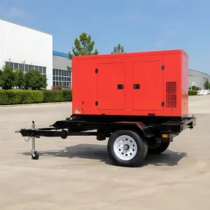 30kVA 40kva 50kva 60kva Mobile Diesel Generator Trailer Mounted Silent Portable 3 Phase 50Hz 400V Emergency Power Genset